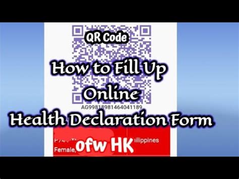 How To Fill Up Health Declaration Form Online And Get QR Code Beth