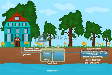 Mobile Home Septic System And Drain Field Scheme Underground Septic