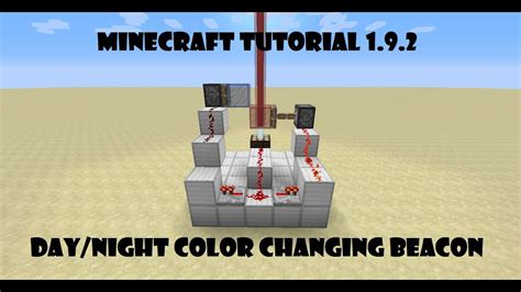 Minecraft Tutorial 1 9 2 Day Night Color Changing Beacon YouTube