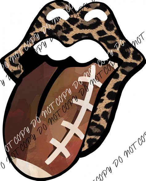 Football Leopard Tongue Dtf Transfer We Print U Press Dtf Transfers