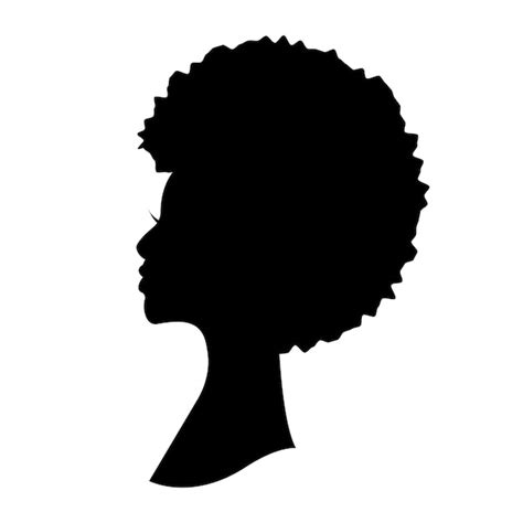 Ilustração Vetorial De Uma Mulher Negra Com Silhueta De Cabelo Afro Vista Lateral De Uma Mulher