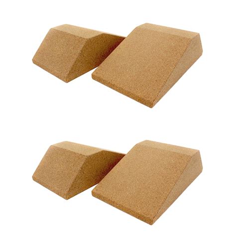 2 Pairs Calf Stretcher Weightlifting Block Slant Board Cork Squat Wedge