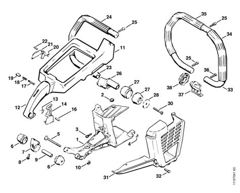 Stihl Chainsaw Ave Shroud Handle Frame Lawn Turfcare