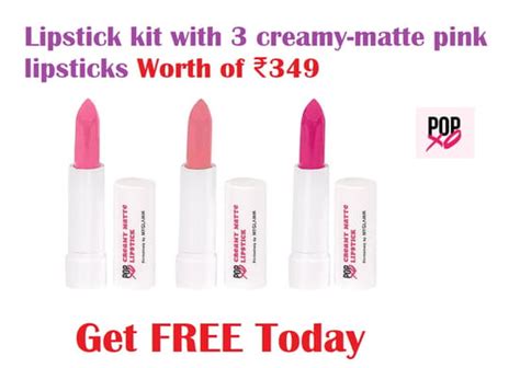 Get PopXo Free Lipstick Kit Combo Set Of 3