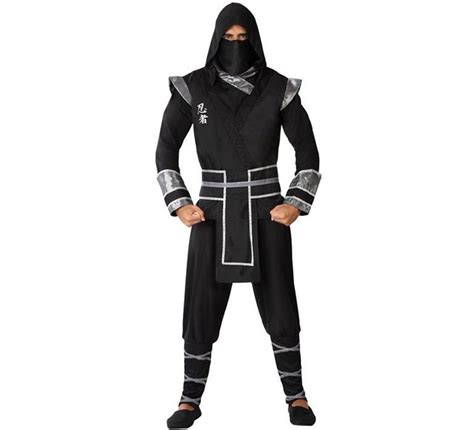 Fato Preto De Ninja Para Homens