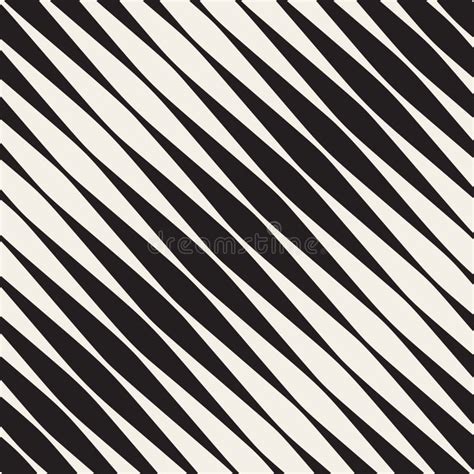 Vector Seamless Black And White Halftone Diagonal Stripes Pattern Stock