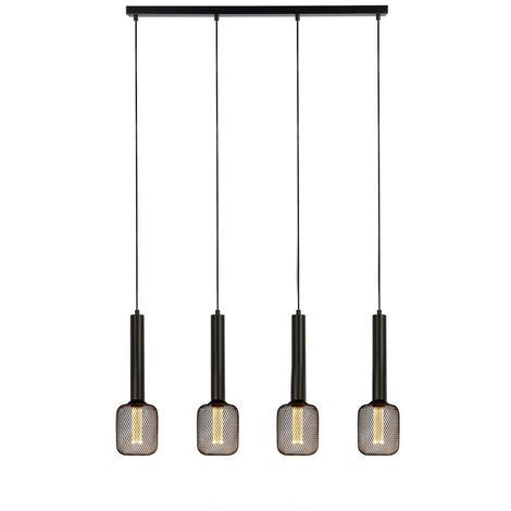 Searchlight Dulwich 4 Light Bar Ceiling Pendant Black