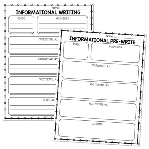 Lucky Little Toolkit Literacy Writing Organizers And Templates Informational Writing