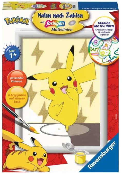 Ravensburger Malen Nach Zahlen Pokemon Pikachu Ab 12 34