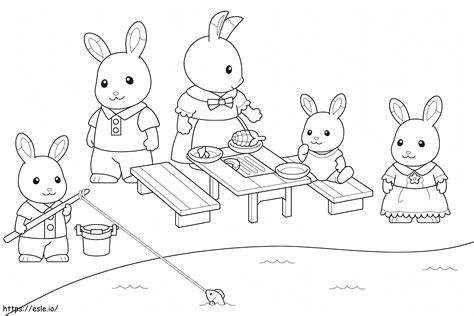 Sylvanian Families Coloring Page