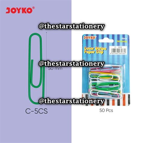 Jual 1 Set Paper Clip Joyko C 5CS C 3100 Warna Klip Penjepit Kertas