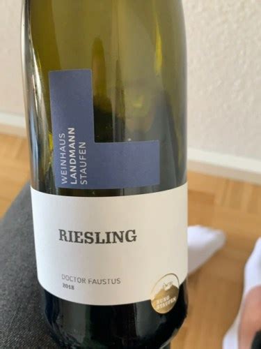 Weinhaus Peter Und Judit Landmann Doctor Faustus Riesling Vivino US