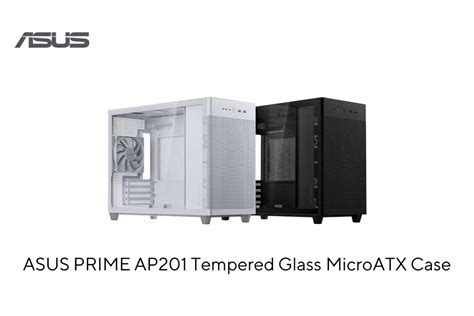 【asus Prime Ap201 Tempered Glass Microatx Case】サイドパネルに強化ガラスを採用し、メッシュデザインで工具不要のスタイリッシュな33リットル