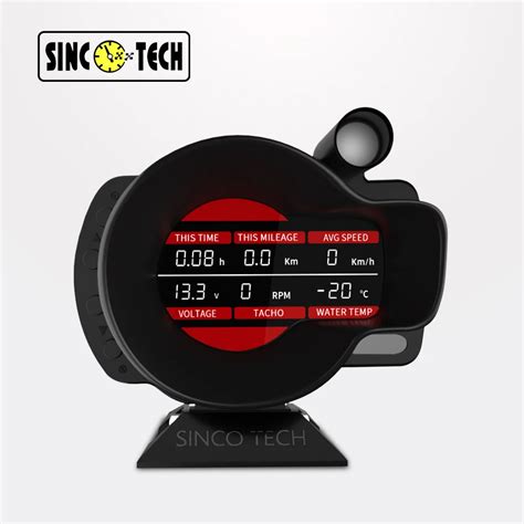 Sinco Tech Universal Auto Speedometer Boost Rpm Volts Egt Afr Oil Press