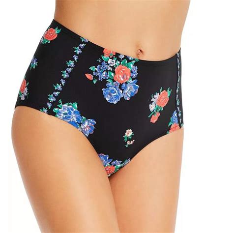 Tory Burch Swim New Tory Burch High Waist Bikini Bottom In Black Tea Rose Poshmark