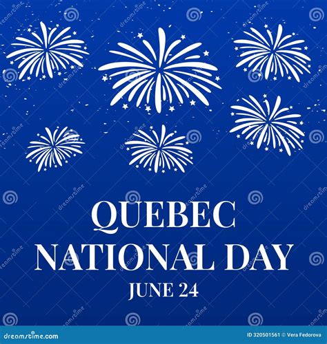 Quebec National Day Banner. Canadian Holiday St John the Baptist Day on