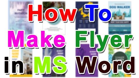 How To Make A Flyer In Microsoft Word Youtube