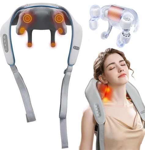 Xto Neck Massager Mini Back Neck Massager With Heat Kneading Electric Massager For Neckback