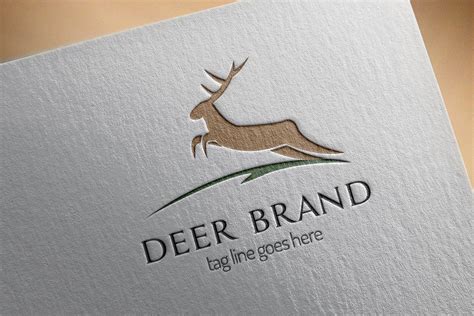 Deer Brand Logo Template | Creative Illustrator Templates ~ Creative Market