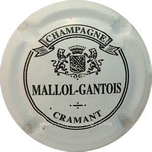 Capsule De Champagne Mallol Gantois Bernard Ecusson Blanc Et Noir C Te