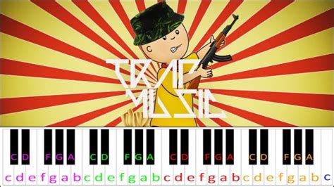 Caillou Theme Meme ~ Piano Letter Notes