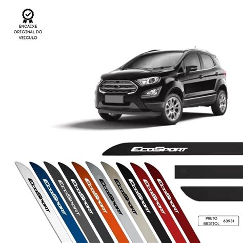 Friso Lateral Facão Ecosport TOP MIX Preto Bristol Audio Parts