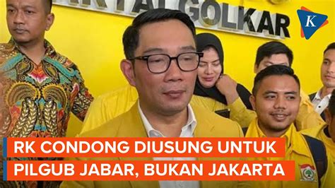 Golkar Sebut Lebih Condong Usung Ridwan Kamil Untuk Pilkada Jabar