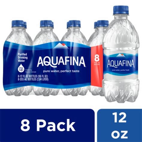 Aquafina Purified Drinking Mini Bottled Water 8 Bottles 12 Fl Oz