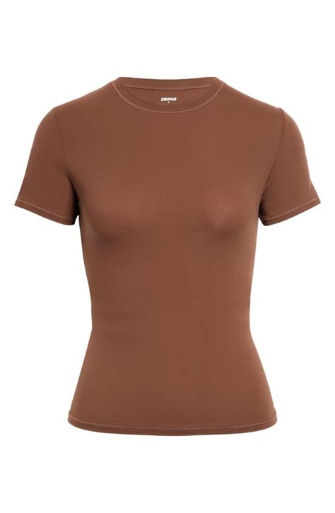 Skims Fits Everybody T Shirt In Cocoa Modesens