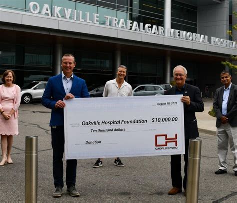 Oakville Hospital Foundation Receives 10 000 From Oakville Hydro’s Have Your Say Campaign