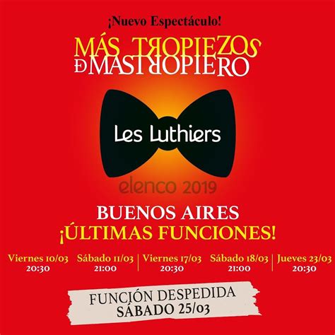 Ticketek Argentina On Twitter LES LUTHIERS Se Despide De