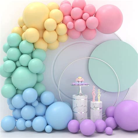 Pastel Balloons 110 Pcs Pastel Balloon Garland Kit Different Sizes 5 10