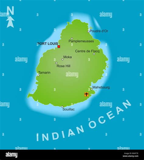 Map of mauritius hi-res stock photography and images - Alamy