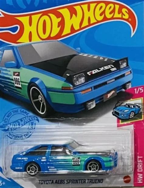 Hot Wheels Toyota Ae Sprinter Trueno Hw Drift Long Card Free Boxed