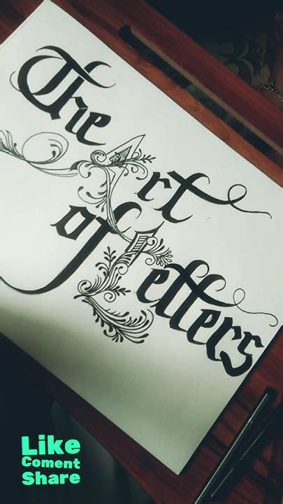 The Art Of Letter Written In English Calligraphyhandwritingmade By