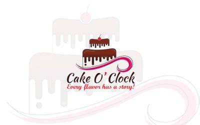 Paper Party Supplies Cake Logo Design Cakery Branding Kit Watermark