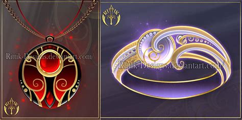 amulets  magic items  rittik designs  deviantart