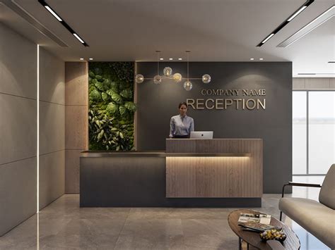 Office On Behance Office Interior Design Modern Lobby Interior