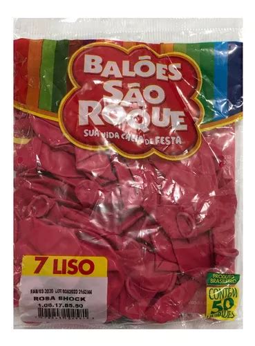 Bal O Bexiga S O Roque Liso N C Un Rosa Shock Choque Mercadolivre