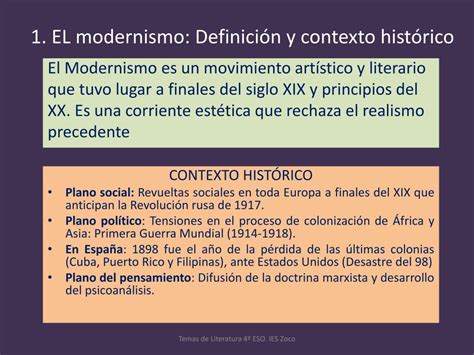 Ppt La Literatura Modernista Y La Generación Del 98 Powerpoint