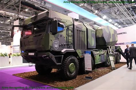 Dsei 2021 World Premiere For Rheinmetall Hx3 Based 155mm 10x10 Wheeled Self Propelled Howitzer