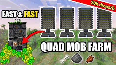 New Best Mob Farm For Minecraft Bedrock Youtube