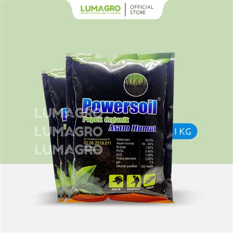 Pupuk Organik Powersoil 500gr 1kg Asam Humat Pembenah Tanah Power Soil