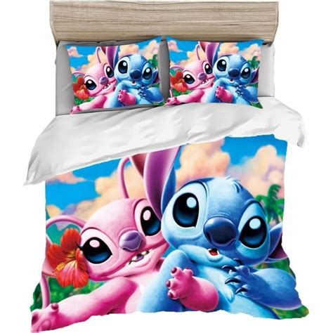 Zhmao Parure De Lit Pour Adolescents Lilo Et Stitch En Microfibre