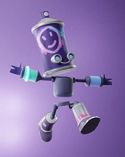 D Model Sprabot Subway Surfers Character Vr Ar Low Poly Cgtrader