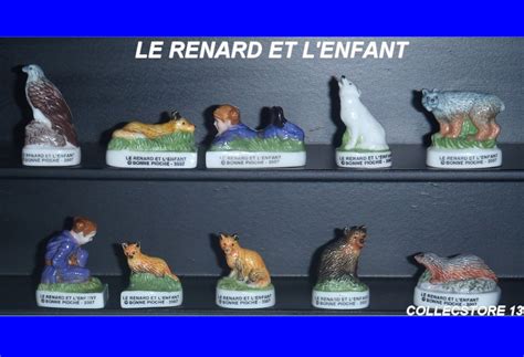 SERIE COMPLETE DE FEVES LE RENARD ET L ENFANT Fèves de collection