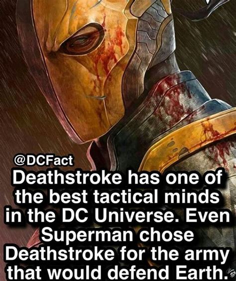 An Image Of A Man In Armor With The Caption That Reads Dc Fact