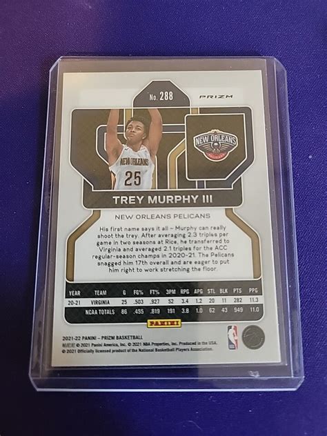 Panini Prizm Silver Prizm Trey Murphy Iii Rc Ebay