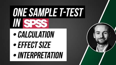 One Sample T Test In Spss Calculation And Interpretation Youtube