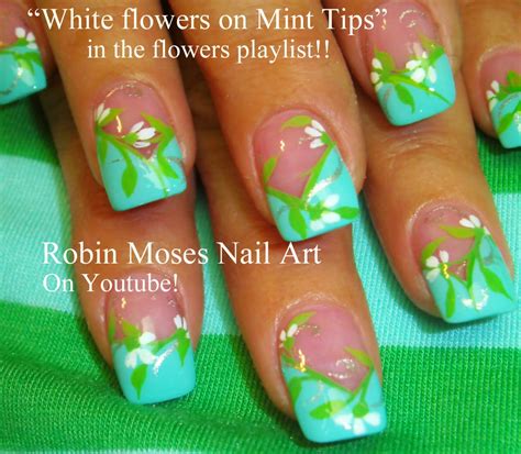 Nail Art By Robin Moses Easy Flower Nails Flower Nails Nail Art